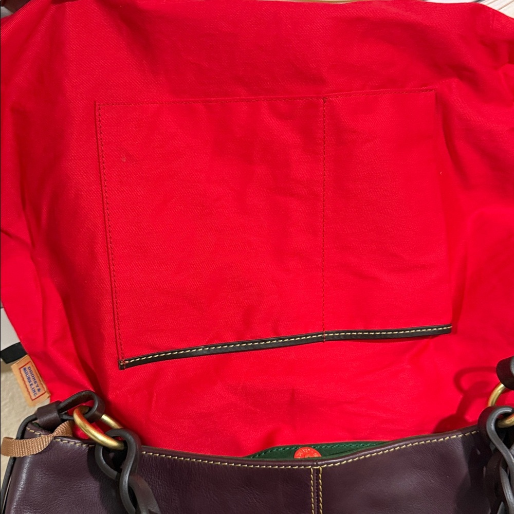 Dooney & Bourke Florentine Leather Shoulder Bag Plum Color - Picture 5 of 10